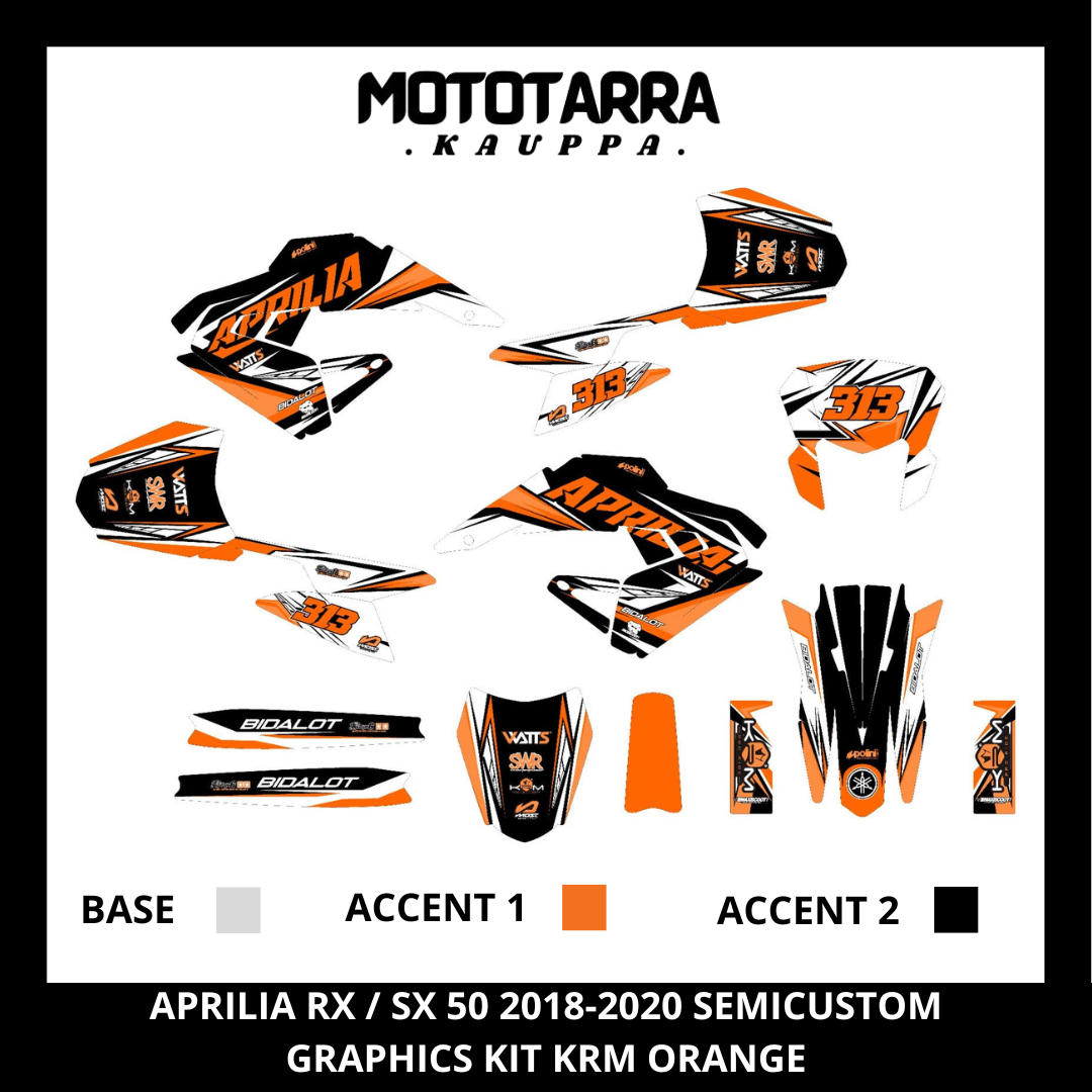 Aprilia RX / SX 50 2018-2020 KRM Oranssi graphics kit