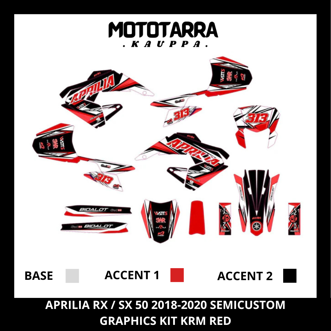 Aprilia RX / SX 50 2018-2020 KRM Punainen Tarrasarja