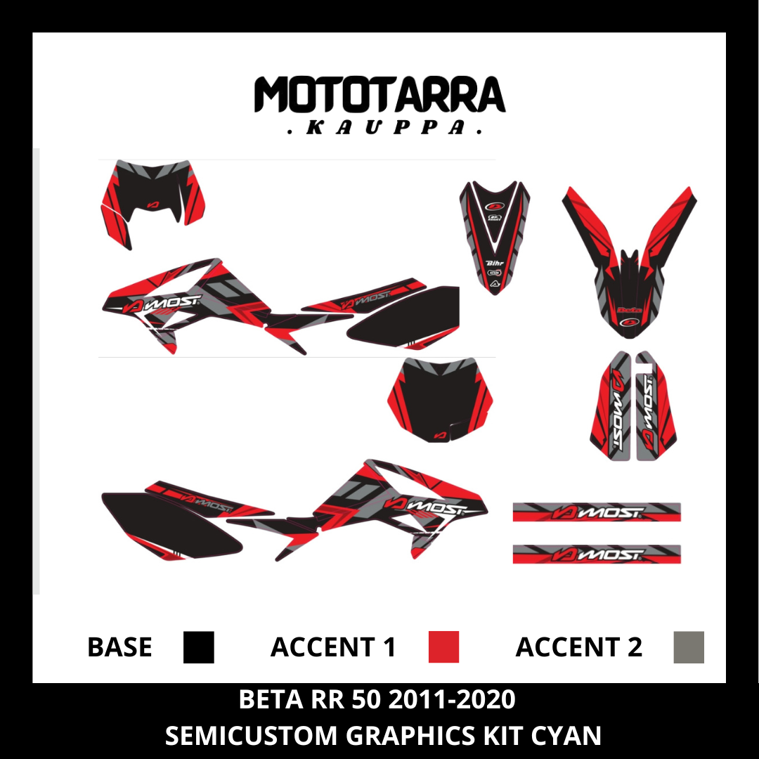 Beta RR 50 2011-2020 MOST Sticker set