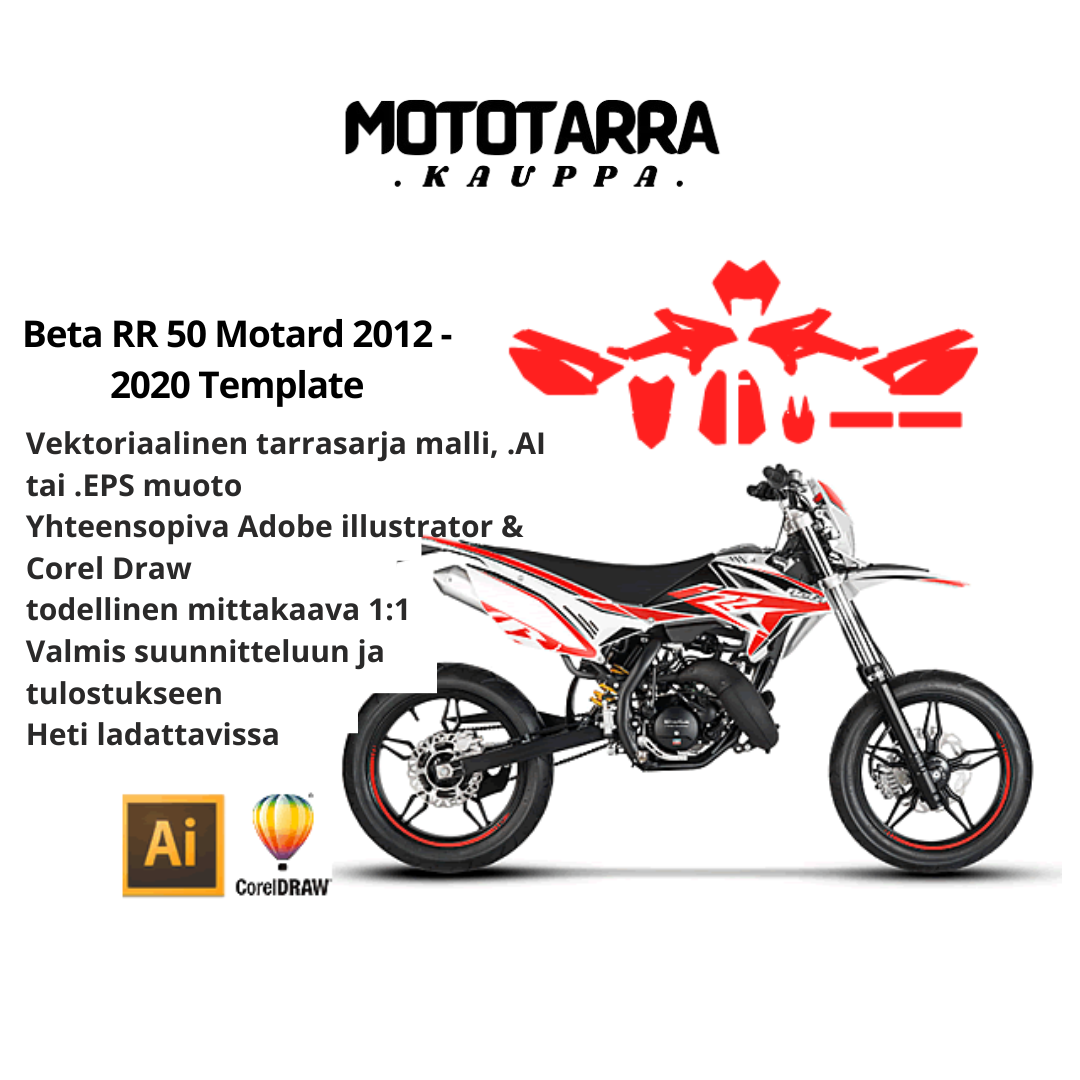 Beta RR 50 Motard 2012 2013 2014 2015 2016 2017 2018 2019 2020 Template