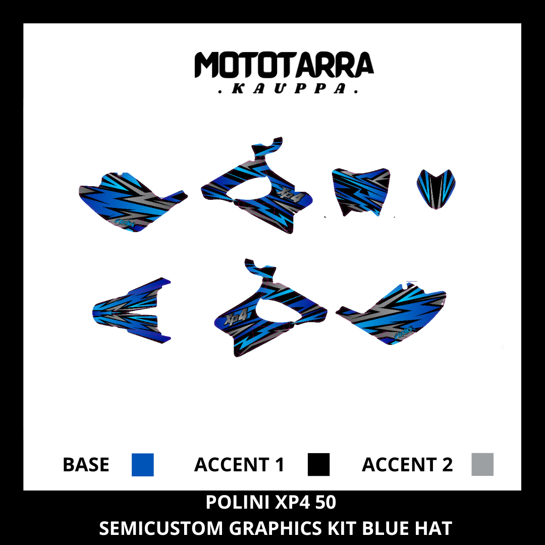 POLINI XP4 50 BLUE HAT Sticker set