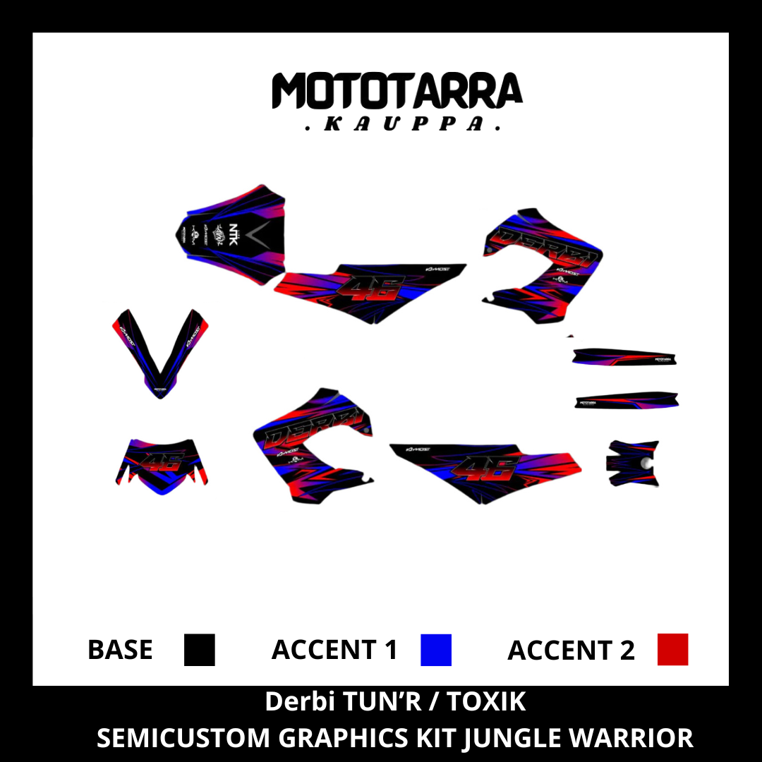 Derbi TUN'R / TOXIK JUNGLE WARRIOR Sticker set