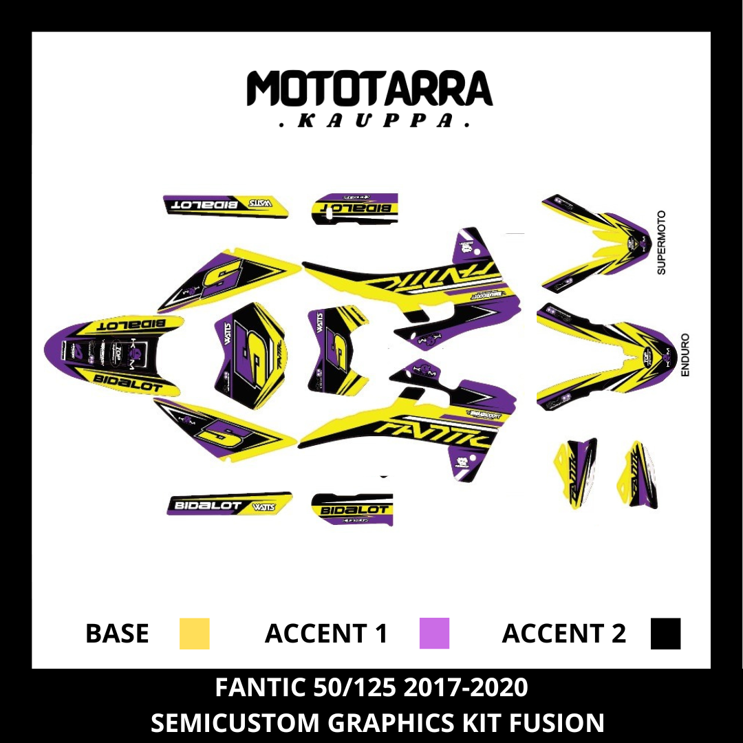 Fantic 50/125 2017-2020 FUSION Sticker set
