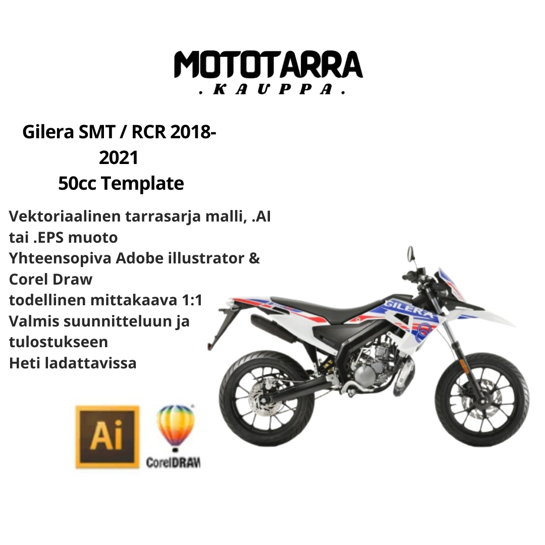 Gilera SMT / RCR 2018-2021 50cc graphics Template