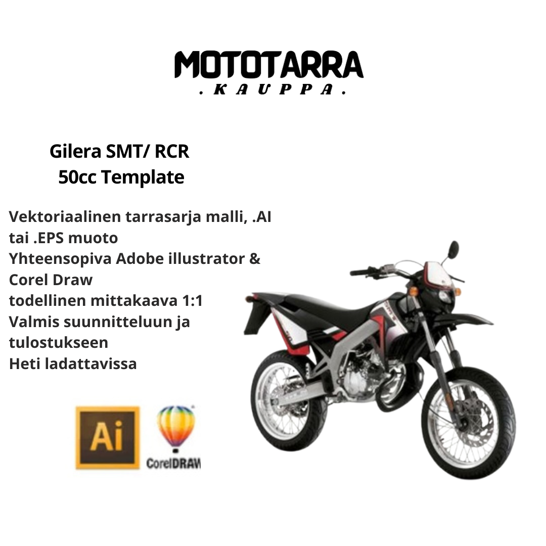 Gilera SMT/ RCR 50cc graphics Template