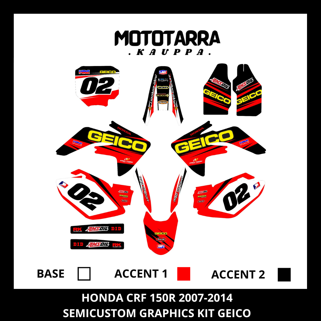 Honda CRF 150R 2007-2014 GEICO Tarrasarja