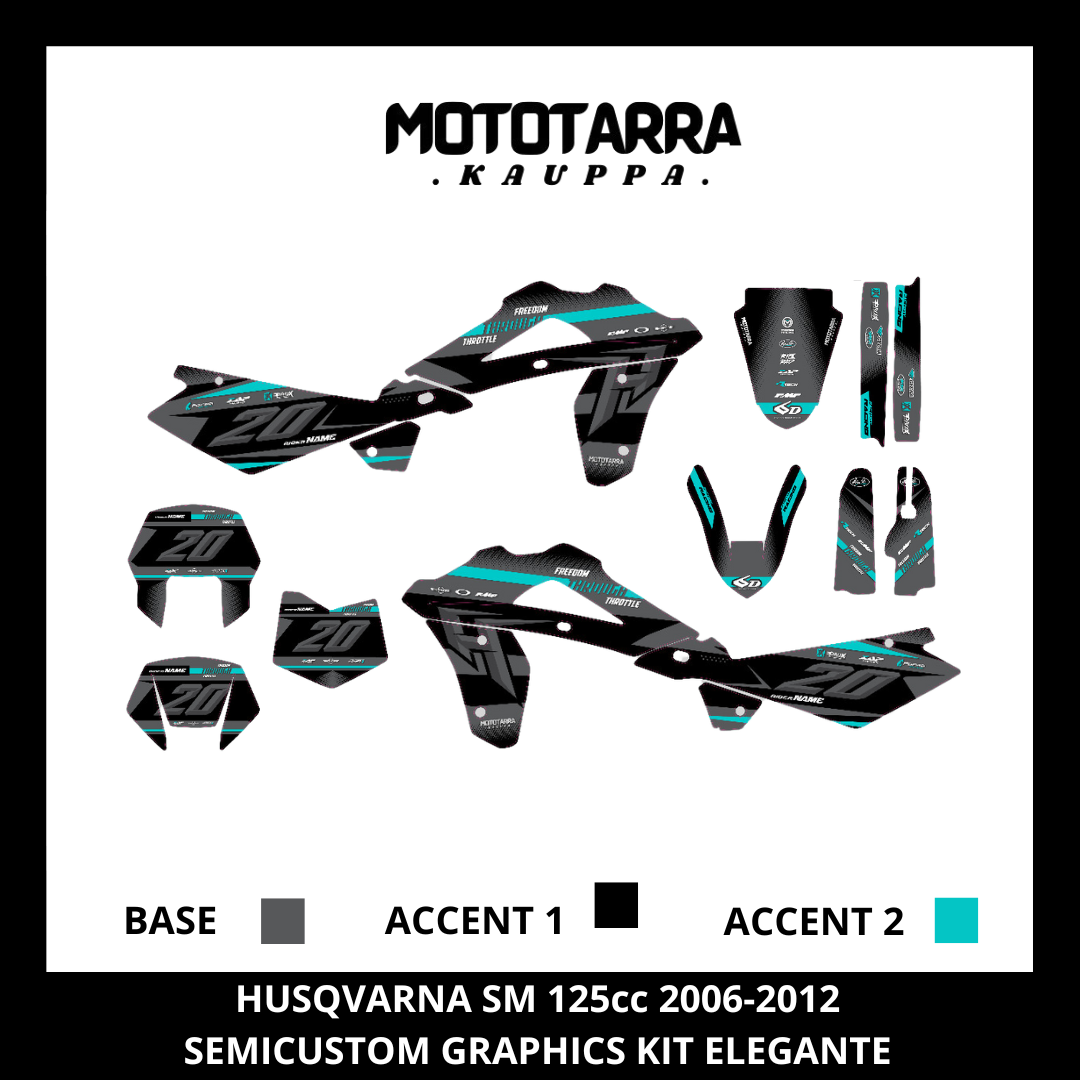 Husqvarna SM 125cc 2006-2012 ELEGANTE Sticker set