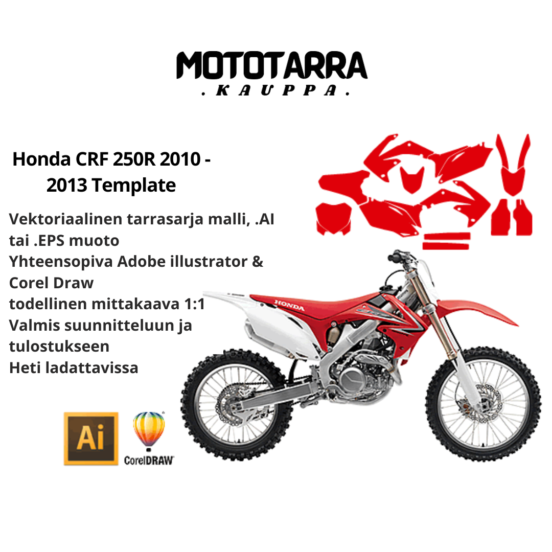 Honda CRF 250R MX Motocross 2010 2011 2012 2013 Tarrasarja Template