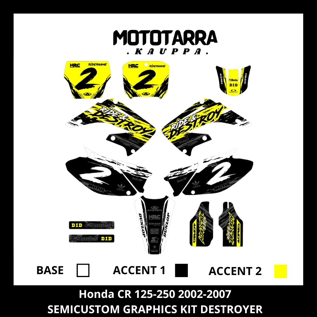 Honda CR 125-250 2002-2007 DESTROYER tarrasarja