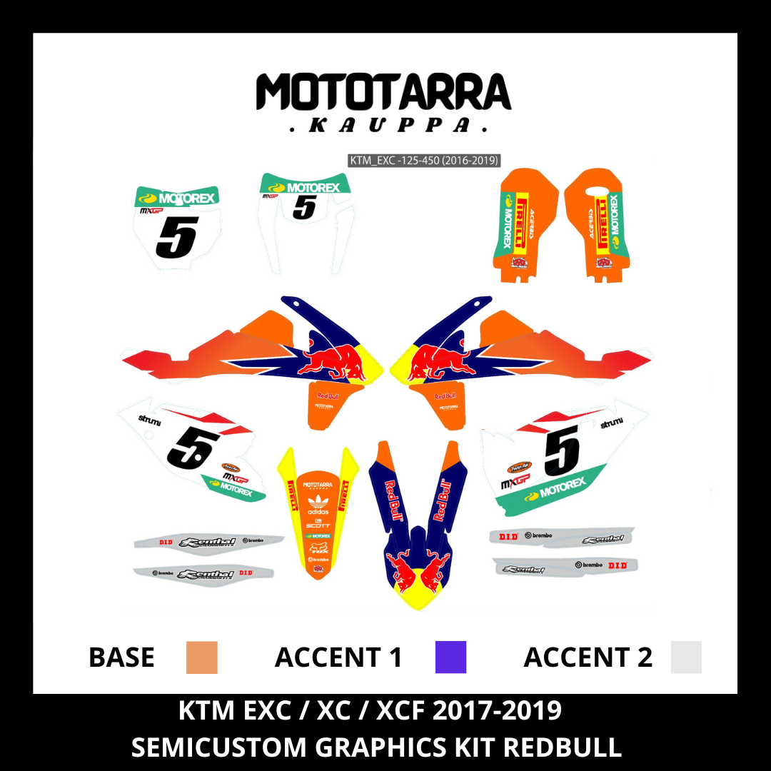 KTM EXC / XC / XCF 2017-2019 REDBULL Tarrasarja