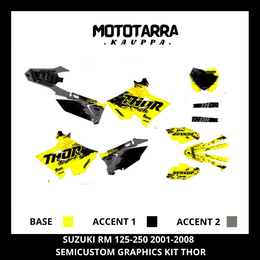 Suzuki RM 125-250 2001-2008 THOR Graphic Kit