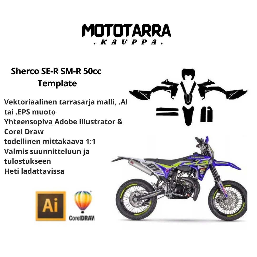 Sherco SE-R SM-R 50cc Template