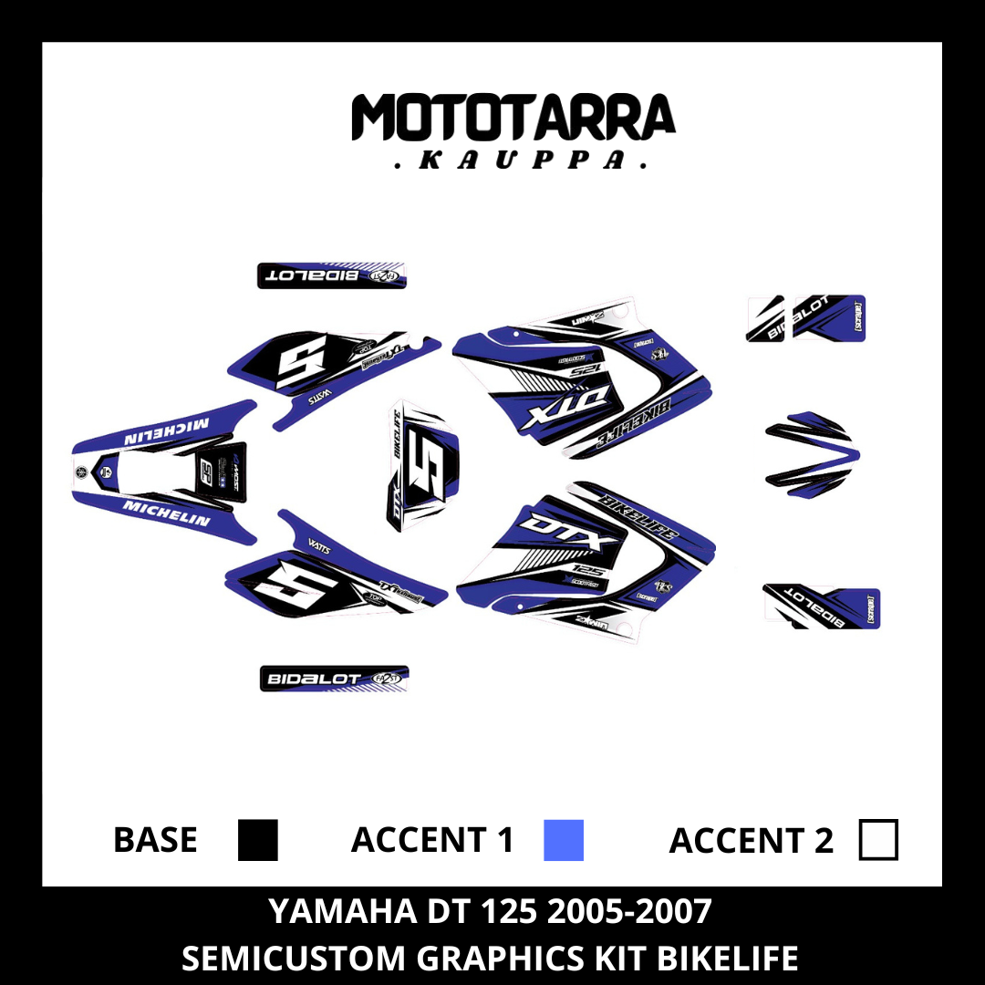 Yamaha DT 125 2005-2007 BIKELIFE Sticker set