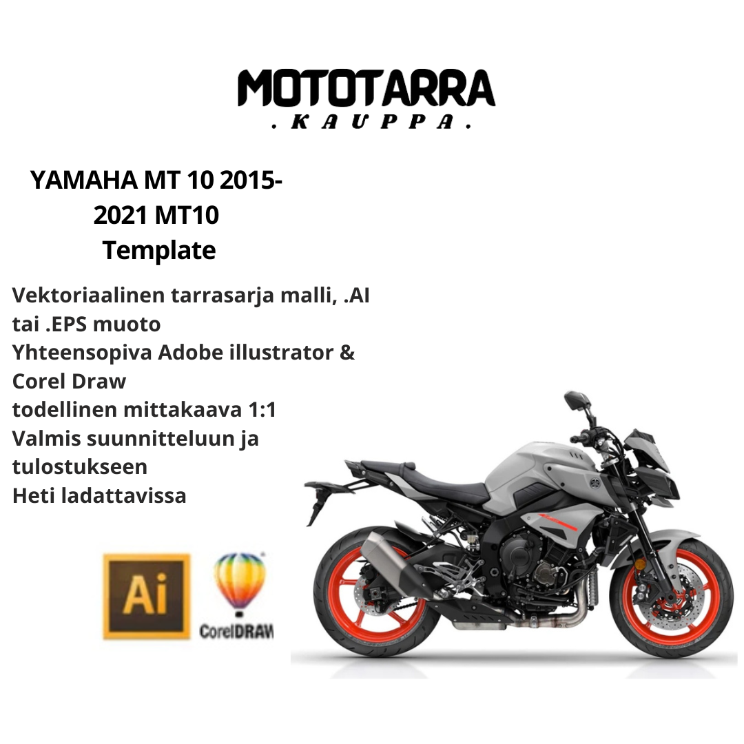 YAMAHA MT 10 2015-2021 MT10 Template