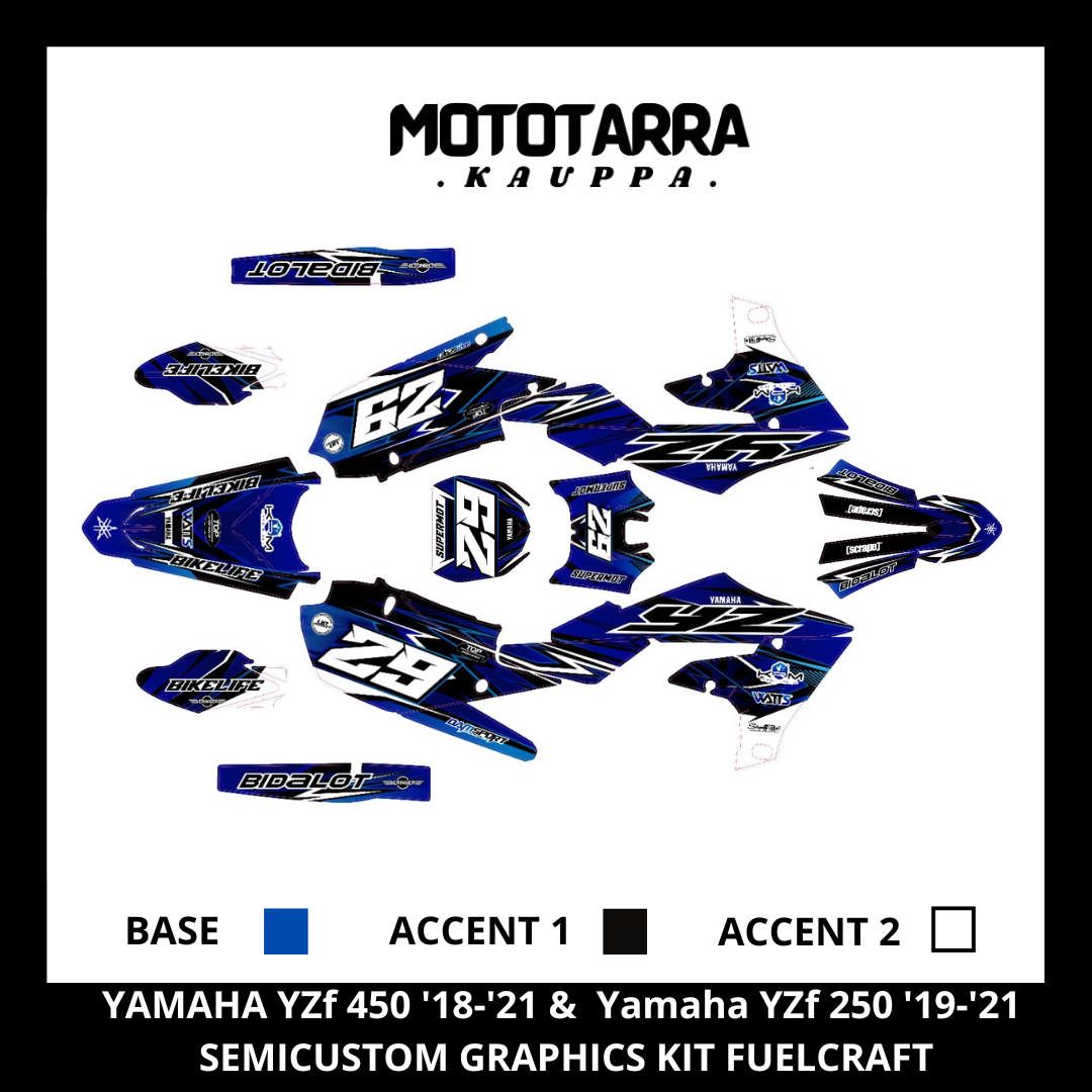 YAMAHA YZf 450 2018-2021 & Yamaha YZf 250 2019-2021 FUELCRAFT Tarrasarja