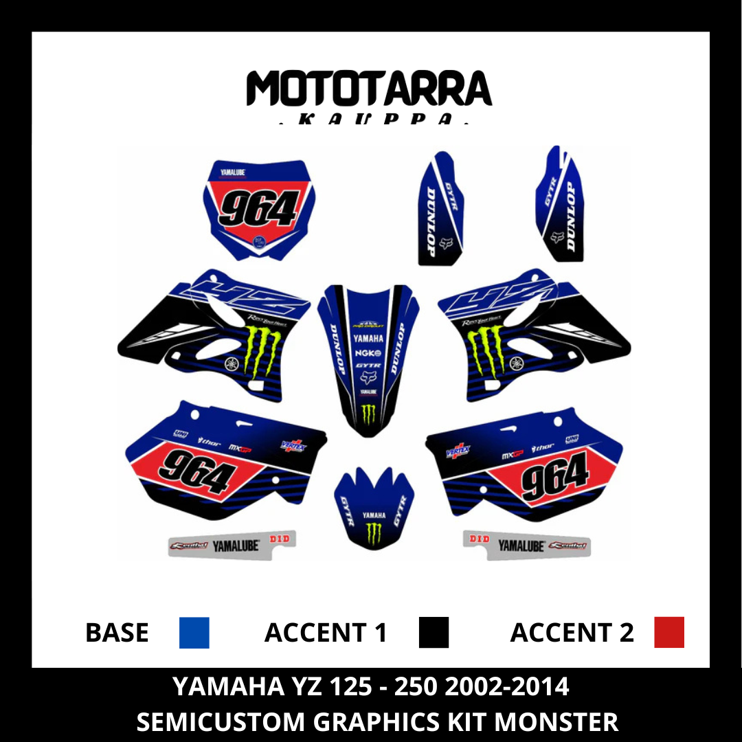 Yamaha YZ 125-250 2002-2014 MONSTER Tarrasarja