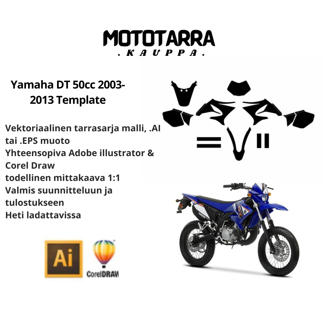 Yamaha DT 50cc 2003-2013 Template yamaha dt file