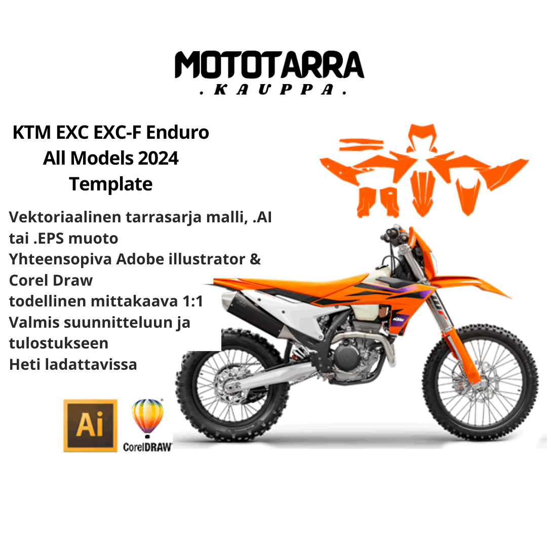 KTM EXC EXC-F Enduro All Models 2024 Graphics Template