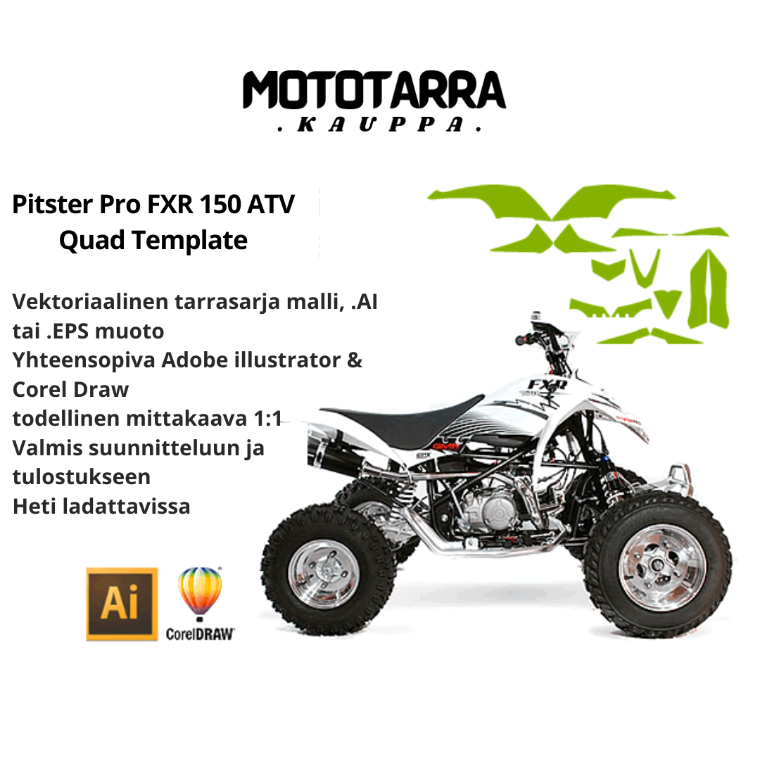 Pitster Pro FXR 150 ATV Quad Graphics Template