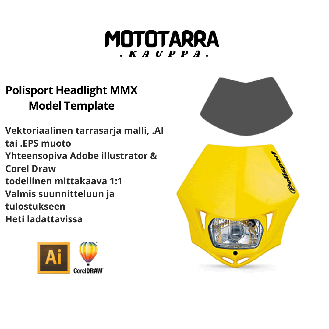 Polisport Headlight MMX Model Graphics Template