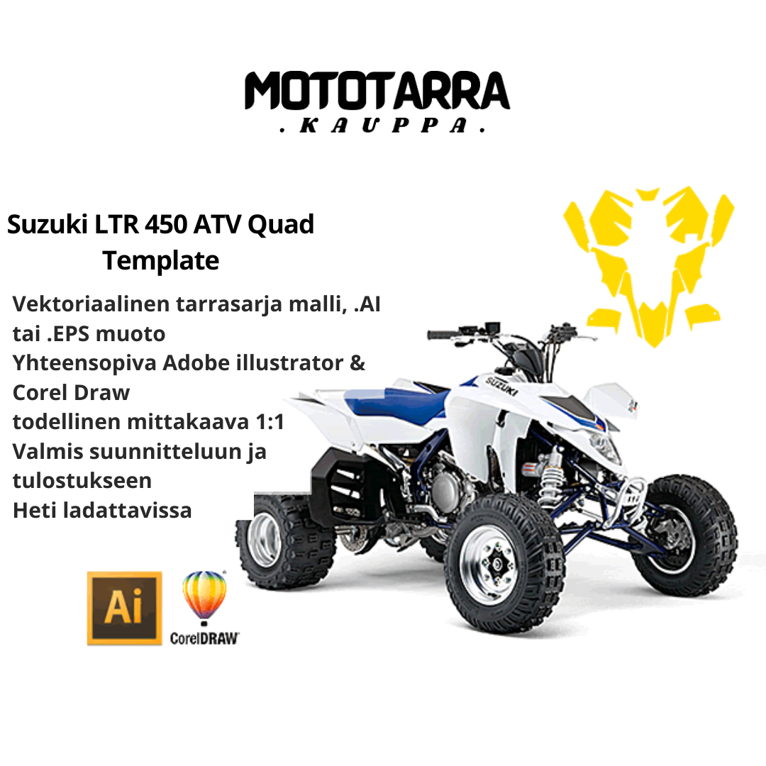 Suzuki LTR 450 ATV Quad Graphics Template