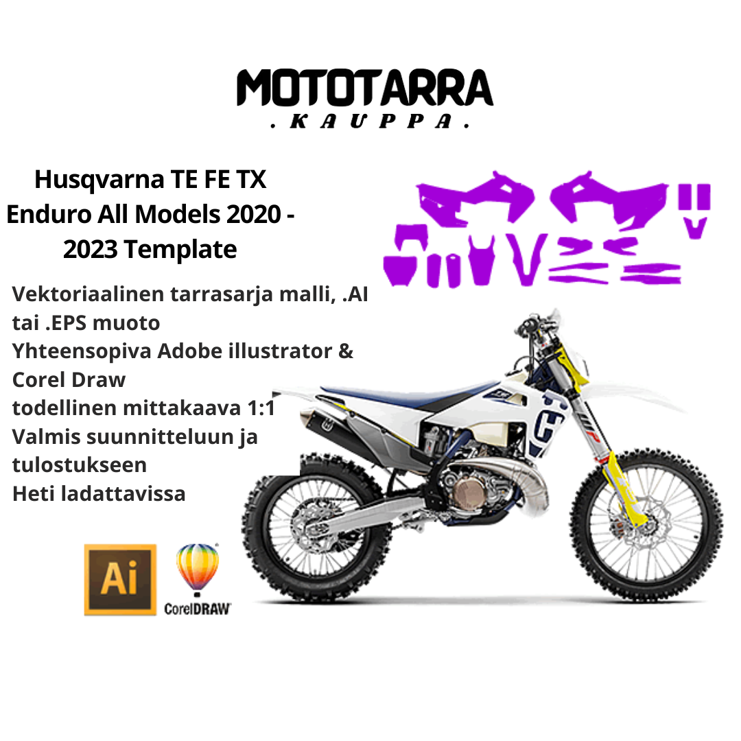 Husqvarna TE FE TX Enduro All Models 2020 2021 2022 2023 Graphics Template