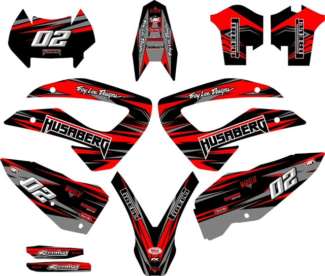 Husaberg TE Series 2011-2012 graphics kit