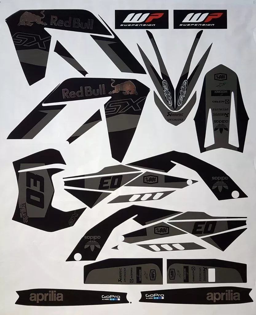 Aprilia SX / RX 125cc chrome tarrasarja