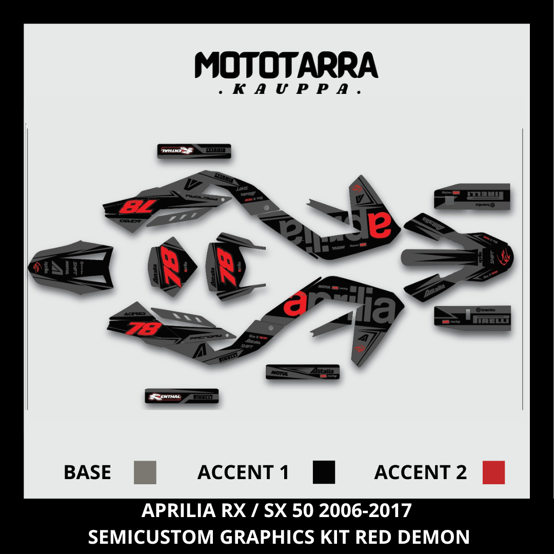 Aprilia RX / SX 50 2006-2017 RED DEMON Graphics Kit