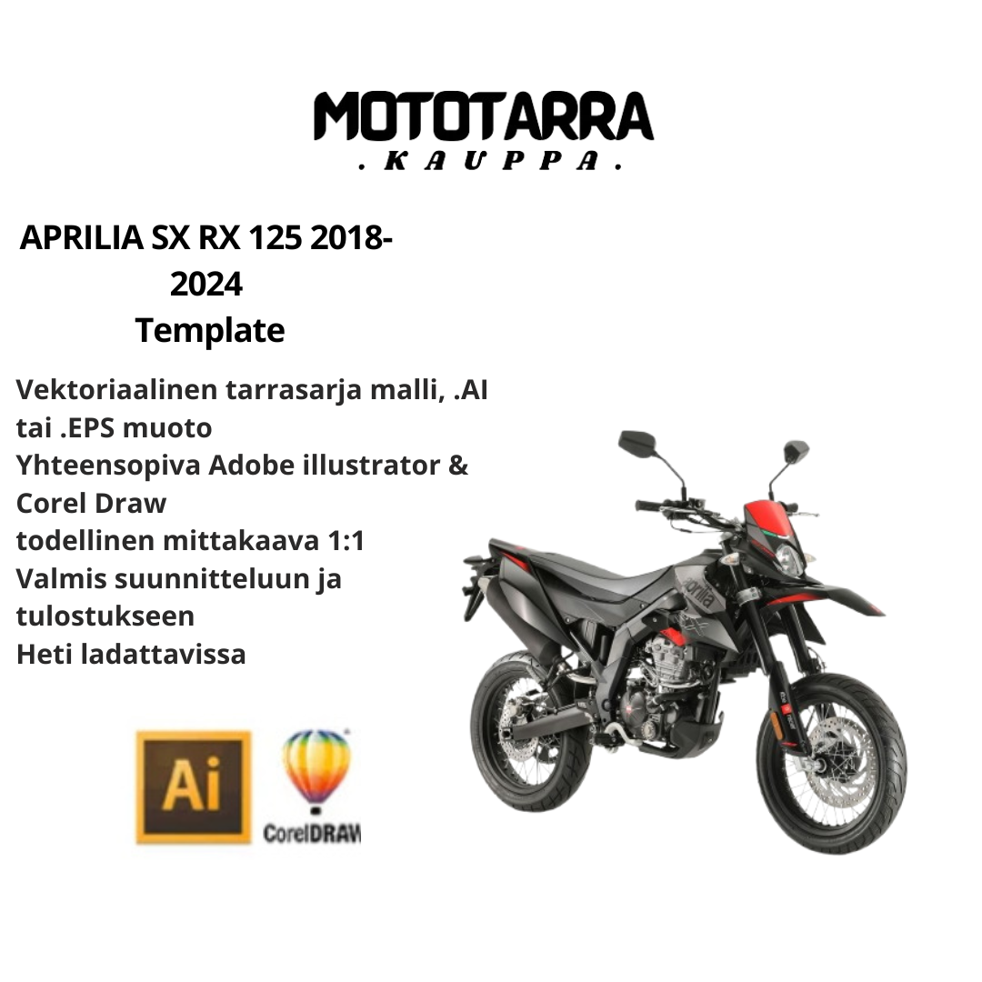 APRILIA SX RX 125 2018-2024 Template