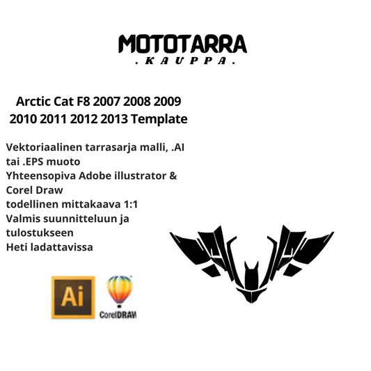 Arctic Cat F8 2007 2008 2009 2010 2011 2012 2013 graphics kit Template