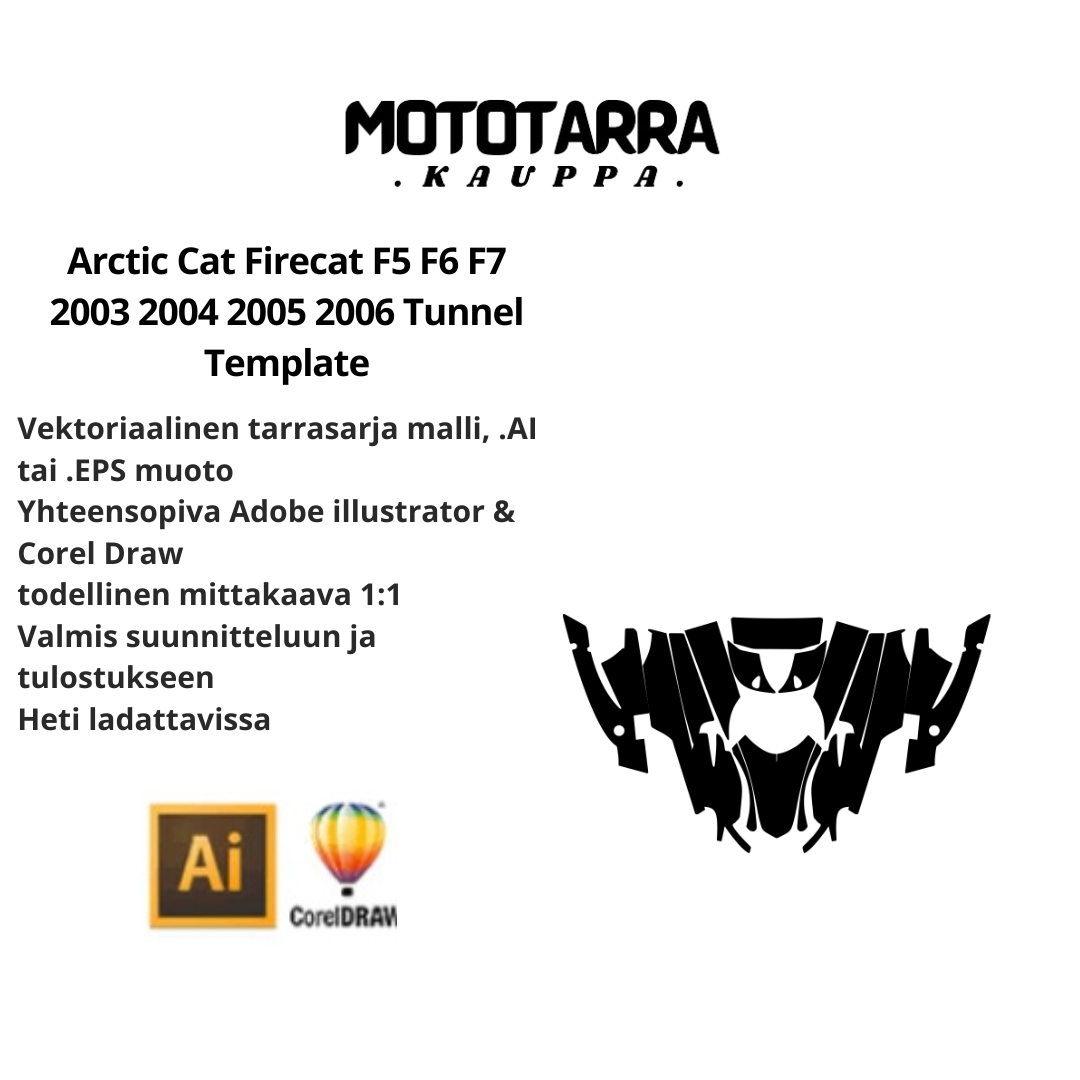 Arctic Cat Firecat F5 F6 F7 2003 2004 2005 2006 Tunnel Template