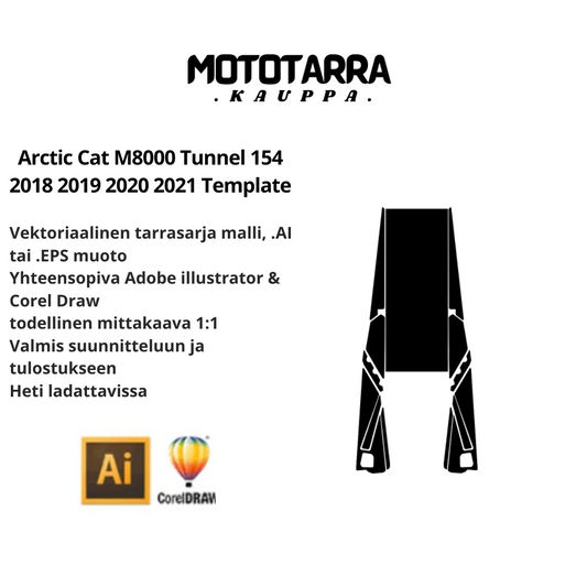 Arctic Cat M8000 Tunnel 154 2018 2019 2020 2021 Template