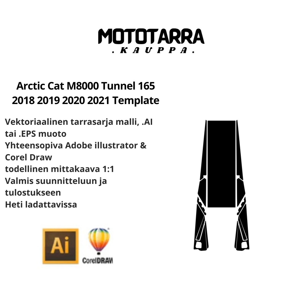 Arctic Cat M8000 Tunnel 165 2018 2019 2020 2021 Template