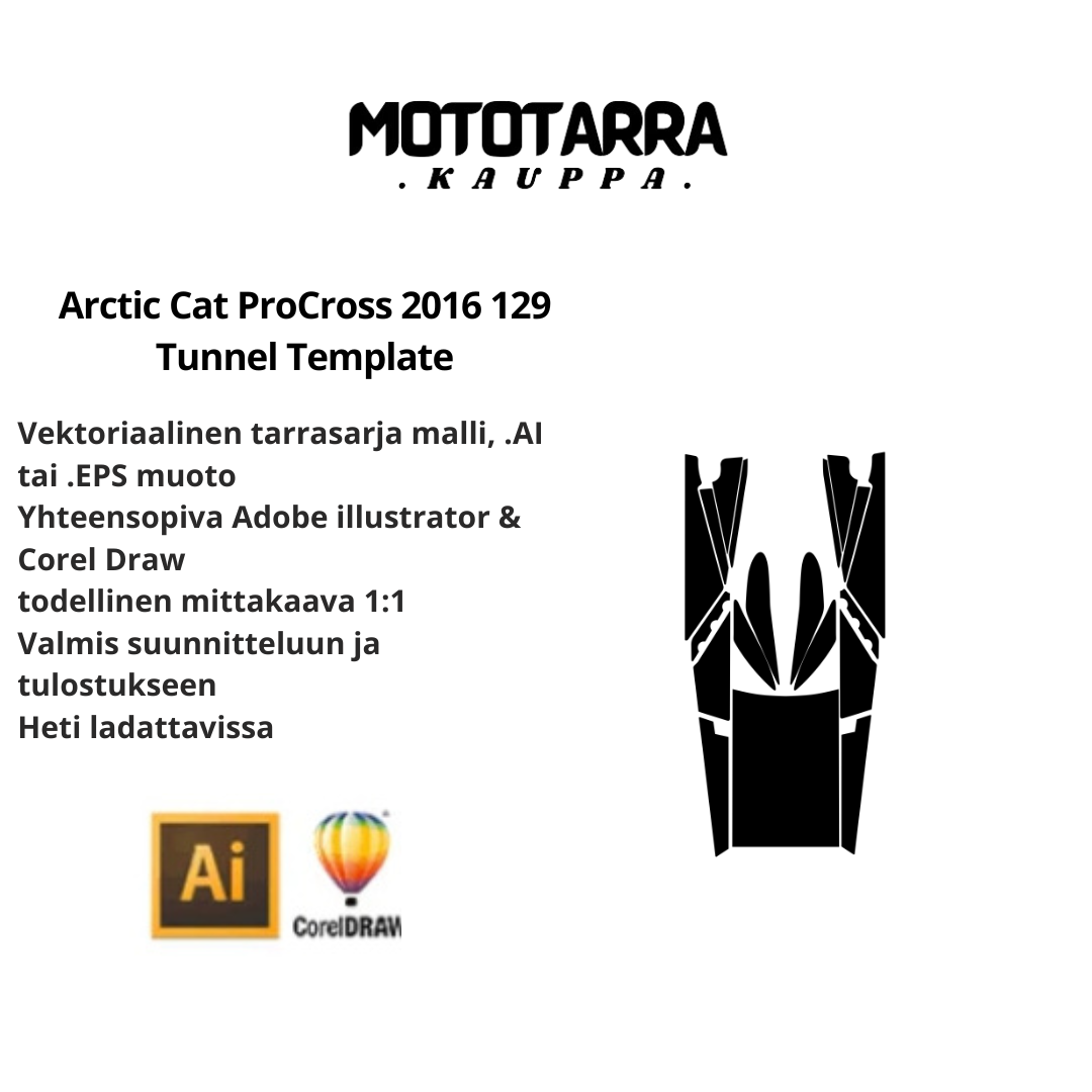 Arctic Cat ProCross 2016 129 Tunnel Template graphics