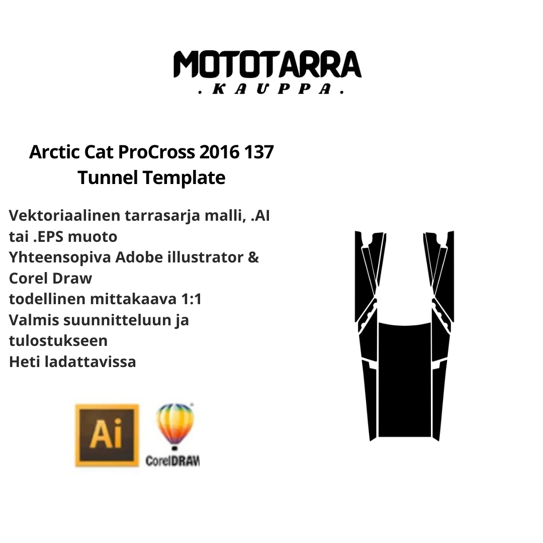 Arctic Cat ProCross 2016 137 Tunnel Template