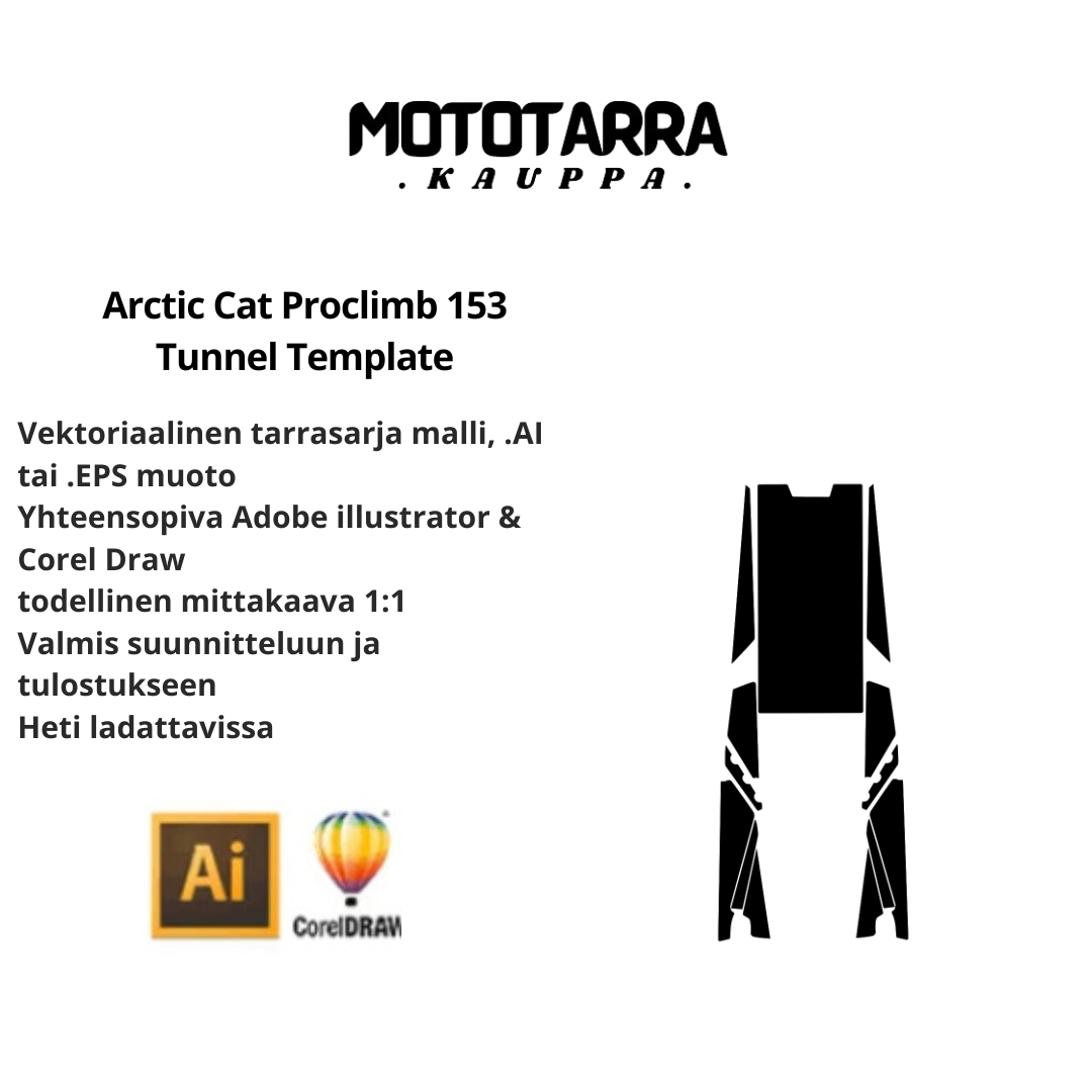 Arctic Cat Proclimb 153 Tunnel Template