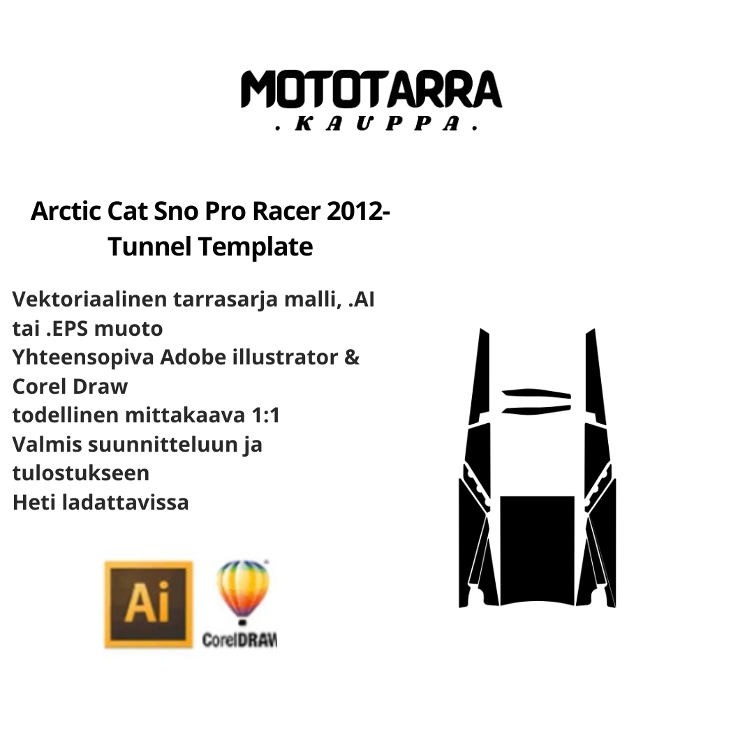 Arctic Cat Sno Pro Racer 2012- Tunnel Template