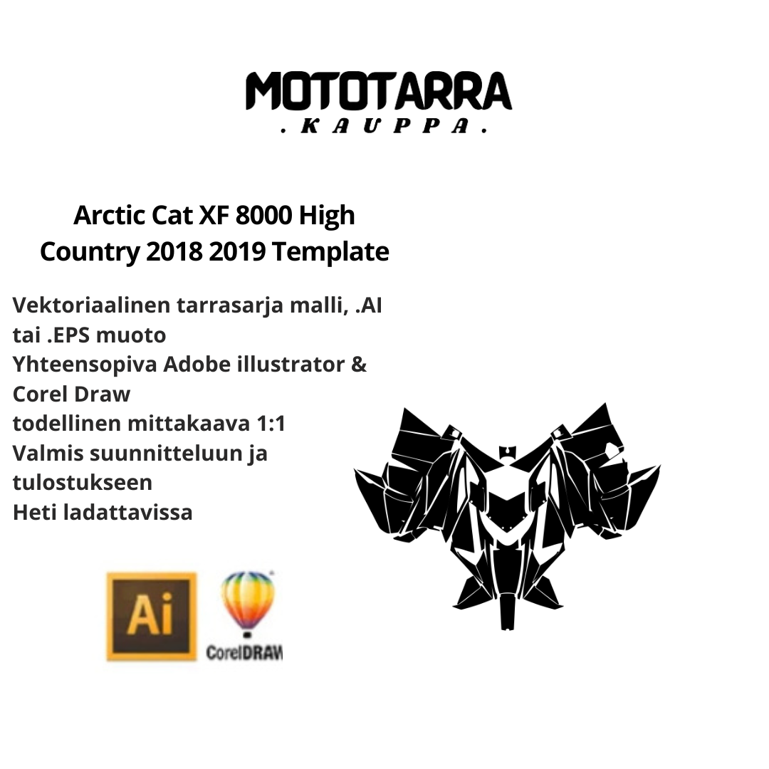 Arctic Cat XF 8000 High Country 2018 2019 graphics Template