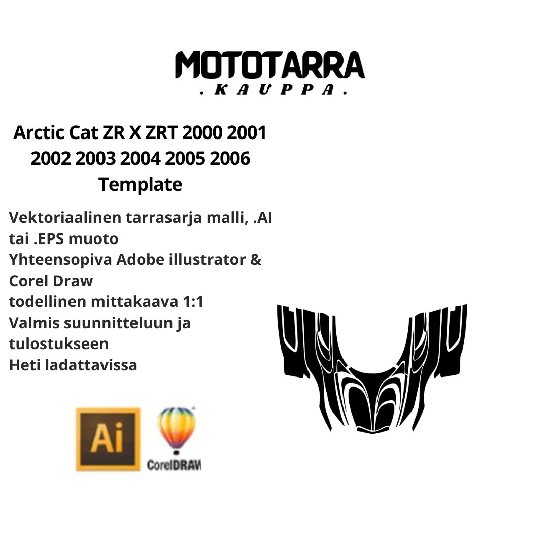 Arctic Cat ZR X ZRT 2000 2001 2002 2003 2004 2005 2006 Template graphics