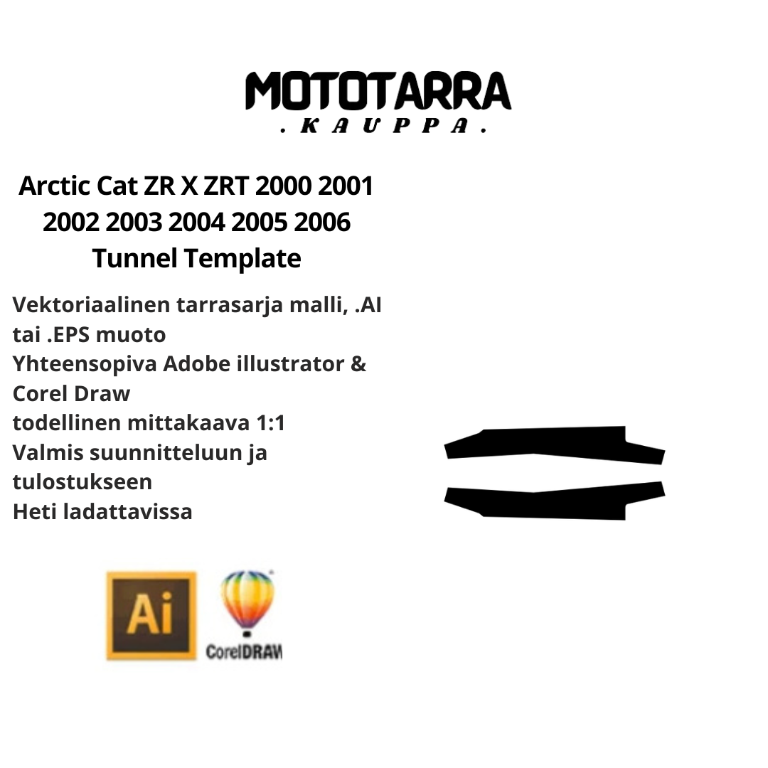 Arctic Cat ZR X ZRT 2000 2001 2002 2003 2004 2005 2006 Tunnel Template