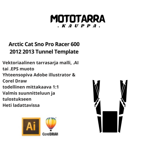 Arctic Cat Sno Pro Racer 600 2012 2013 Tunnel Template