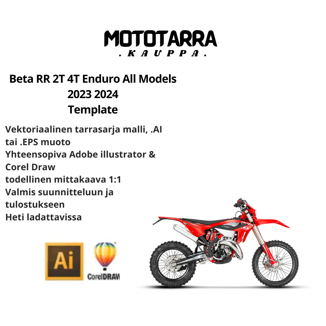 Beta RR 2T 4T Enduro All Models 2023 2024 graphics Template