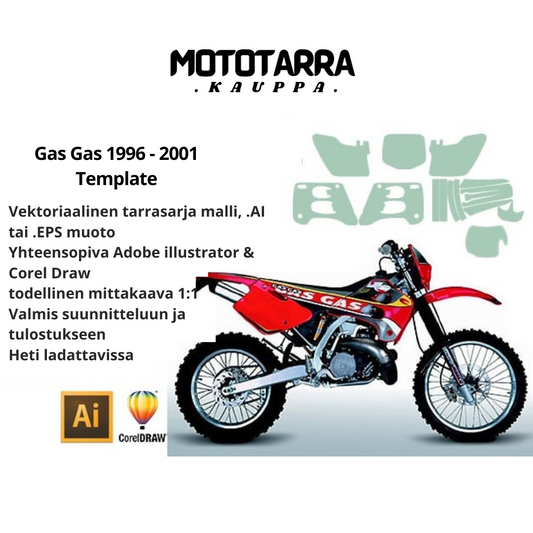 Gas Gas Enduro MX Motocross All Models 1996 1997 1998 1999 2000 2001 Tarrasarja Template
