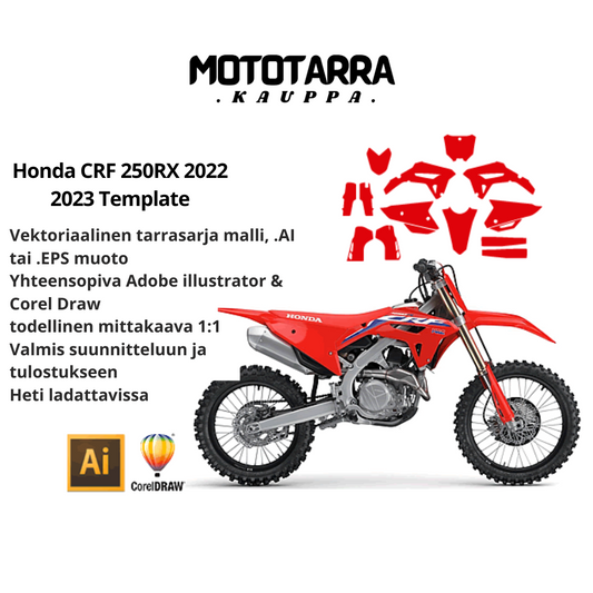 Honda CRF 250RX MX Motocross 2022 2023 Tarrasarja Template Media 1 of 1