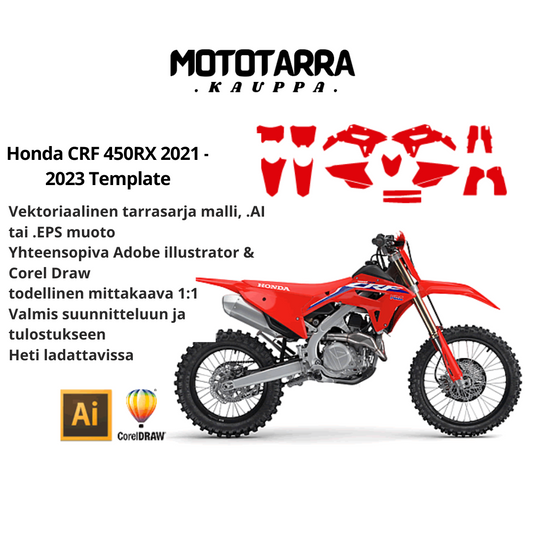 Honda CRF 450RX MX Motocross 2021 2022 2023 Tarrasarja Template