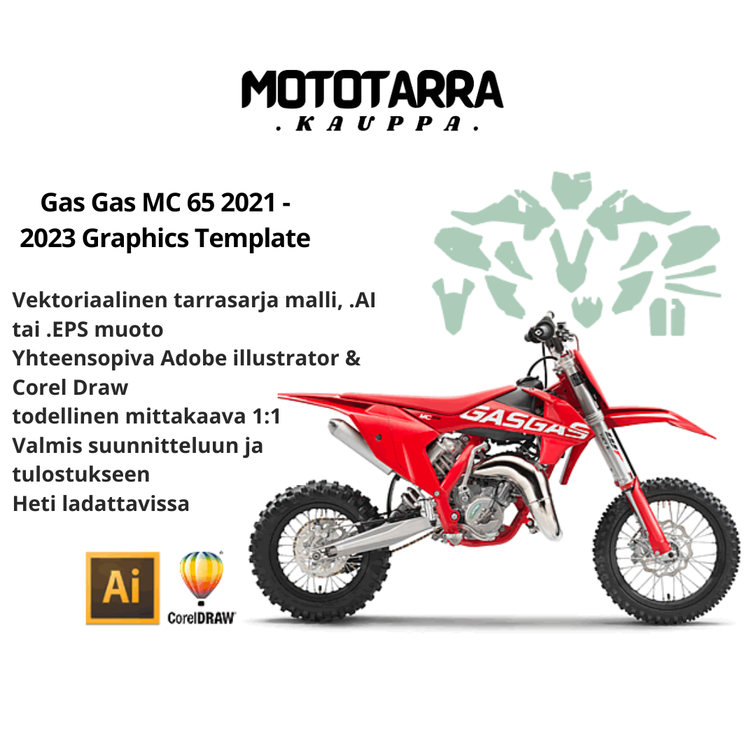 Gas Gas MX Motocross MC 65 2021 2022 2023 Template Malli