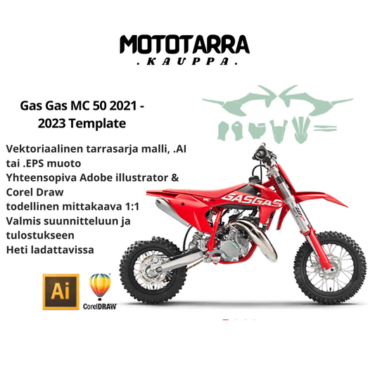 Gas Gas MX Motocross MC 50 2021 2022 2023 Tarrasarja Template
