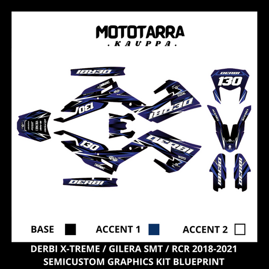 Derbi X-treme / Gilera SMT / RCR 2018-2021 BLUEPRINT Tarrasarja