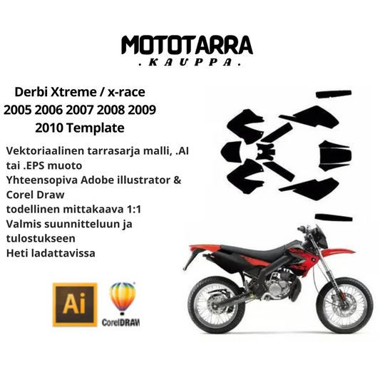 Derbi Xtreme / x-race 2005 2006 2007 2008 2009 2010 Template